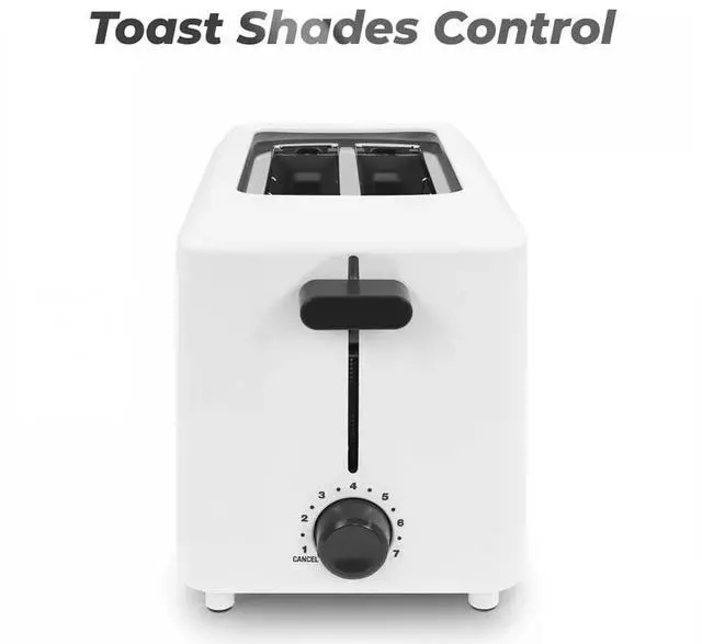 Alt view image 4 of 5 - Elite Cuisine ECT1256 White 2 Slice Cool Touch Toaster