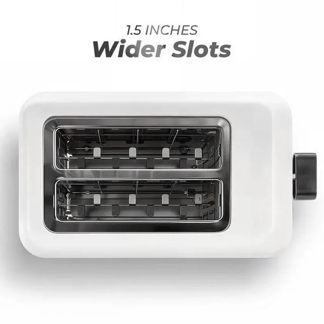 Alt view image 5 of 5 - Elite Cuisine ECT1256 White 2 Slice Cool Touch Toaster