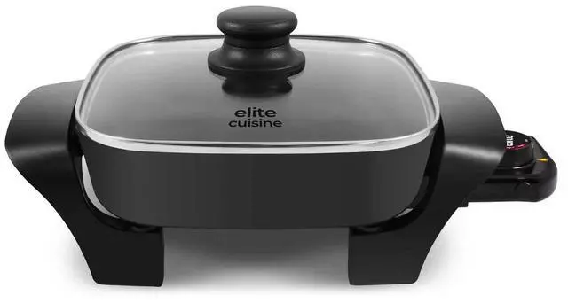 Main image of Elite Cuisine EG688 8" Non-stick Electric Skillet with Tempered Glass Vented Lid