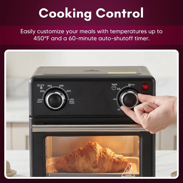 Alt view image 3 of 6 - Elite Cuisine EAFL2052 8.5qt Air Fryer Oven