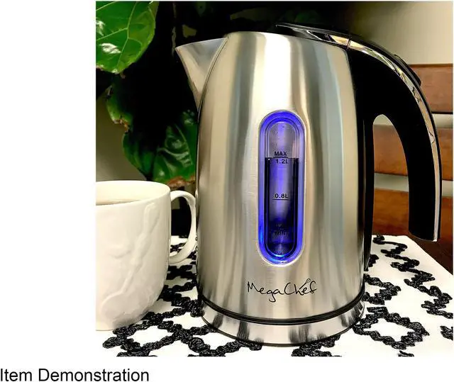 Alt view image 10 of 11 - MegaChef MGKTL-1215 Stainless Steel 1.2Lt. Stainless Steel Electric Tea Kettle