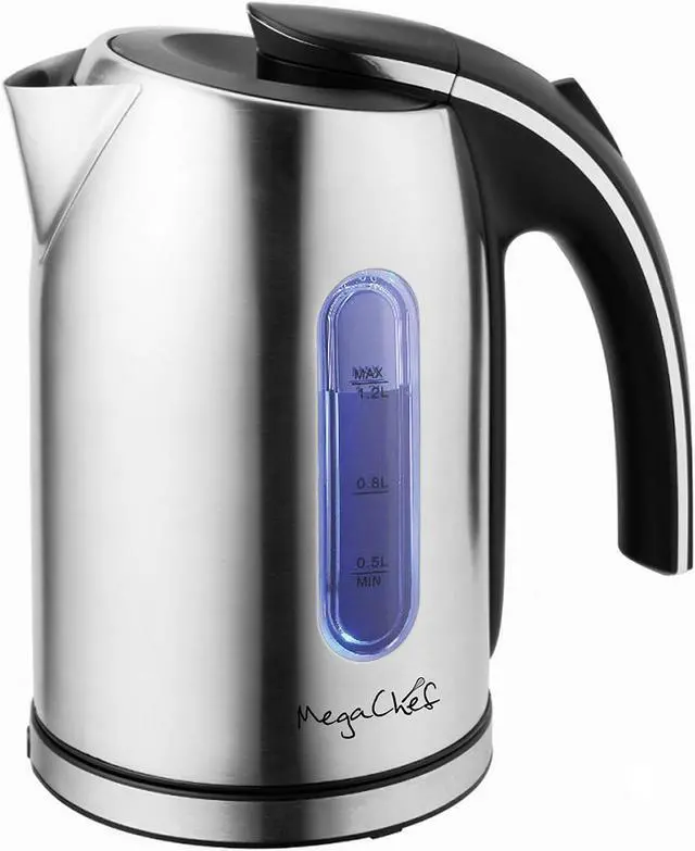 Alt view image 3 of 11 - MegaChef MGKTL-1215 Stainless Steel 1.2Lt. Stainless Steel Electric Tea Kettle