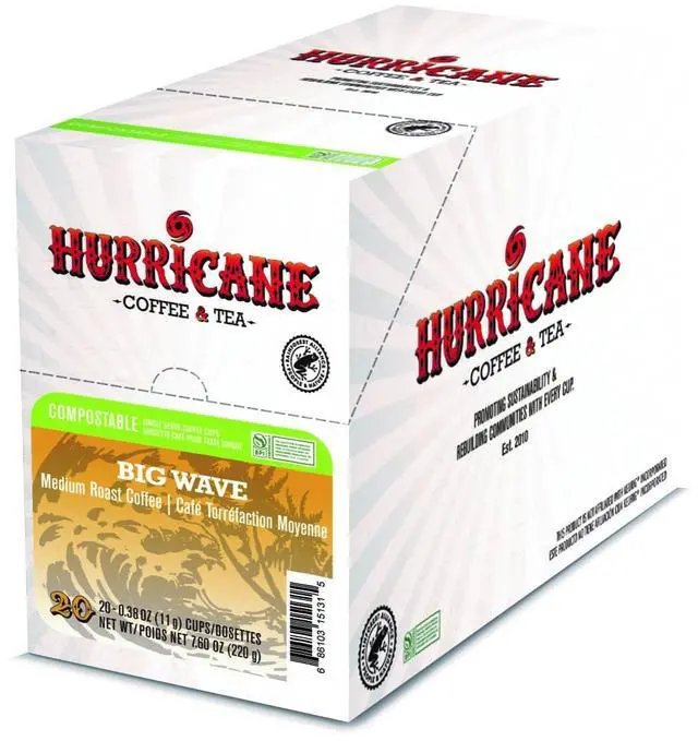 Alt view image 4 of 4 - HURRICANE COFFEE & TEA Big Wave Medium Roast Coffee (20 Counts)