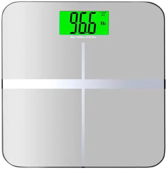 Alt view image 2 of 7 - BalanceFrom BFHA-C400SV High Accuracy Premium Digital Bathroom Scale with 3.6" Extra Large Dual Color Backlight Display and "Smart Step-On" Technology
