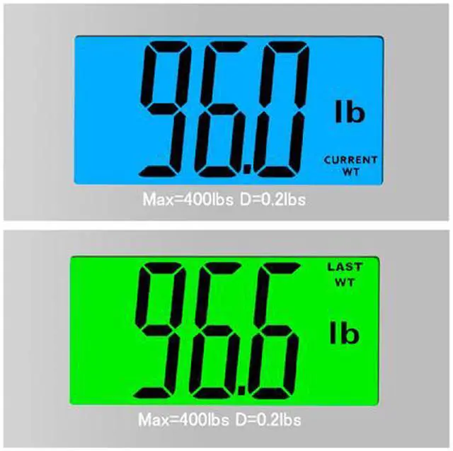 Alt view image 4 of 7 - BalanceFrom BFHA-C400SV High Accuracy Premium Digital Bathroom Scale with 3.6" Extra Large Dual Color Backlight Display and "Smart Step-On" Technology