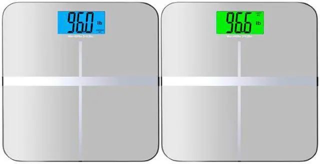 Alt view image 5 of 7 - BalanceFrom BFHA-C400SV High Accuracy Premium Digital Bathroom Scale with 3.6" Extra Large Dual Color Backlight Display and "Smart Step-On" Technology