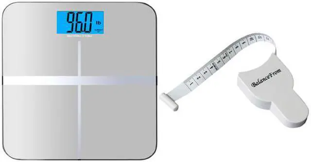 Alt view image 7 of 7 - BalanceFrom BFHA-C400SV High Accuracy Premium Digital Bathroom Scale with 3.6" Extra Large Dual Color Backlight Display and "Smart Step-On" Technology