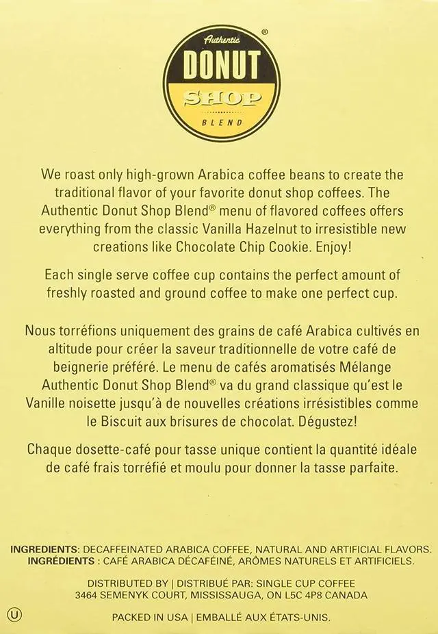 Alt view image 6 of 6 - AUTHENTIC DONUT SHOP Vanilla Hazelnut Decaf Single Serve Cups (24 Cups)
