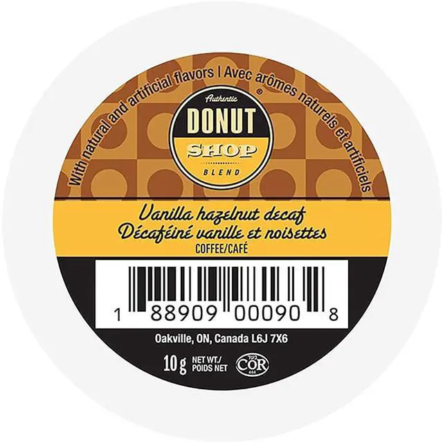 Alt view image 3 of 6 - AUTHENTIC DONUT SHOP Vanilla Hazelnut Decaf Single Serve Cups (24 Cups)