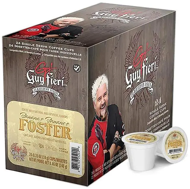 Main image of GUY FIERI Bananas Foster Flavored Coffee Pods (24 Counts)