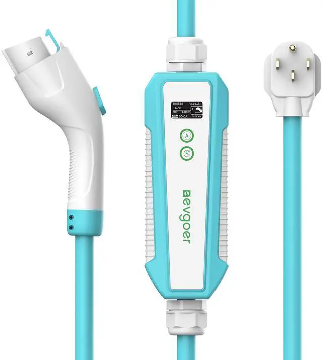 Alt view image 7 of 7 - EG evgoer Level 2 8-40Amp Adjustable Current EV Charger (20 ft Cable/240V Portable Charging Station) Compatible with all J1772 EVs