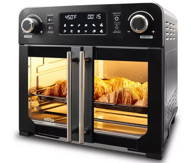 Alt view image 2 of 11 - Elite Cuisine 23 Liter French Door Air Fryer Oven EAF9202
