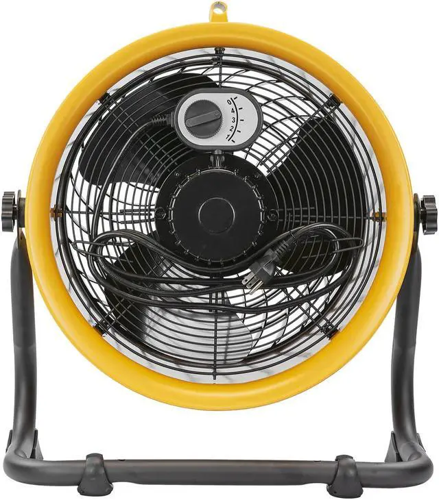 Alt view image 3 of 8 - CATERPILLAR HVD-14AC-YW 14-inch High Velocity Drum Air Circulator Fan, Yellow