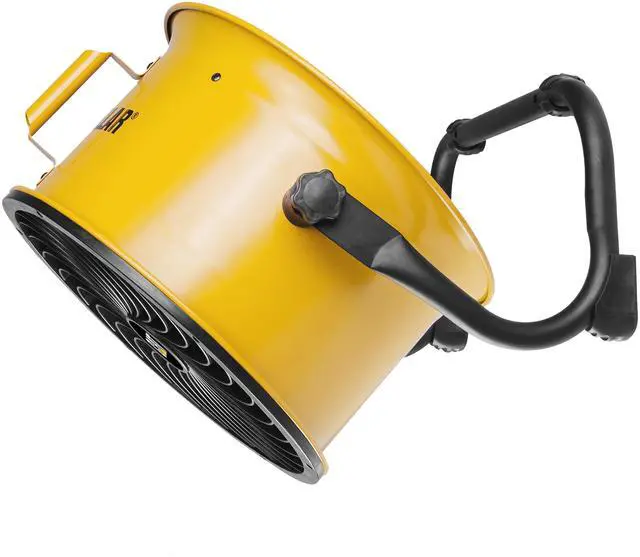 Alt view image 7 of 10 - Caterpillar® fan (CF-HVD-14AC-YW) 14”-Blade High-Velocity Drum Fan Heavy Duty Industrial Grade (Yellow, 2-in-1): 2,300 CFM, 4-Speed, 360 Degree Adjustable Drum Head, Dual Ball Bearing Motor with Die-Cast Cover