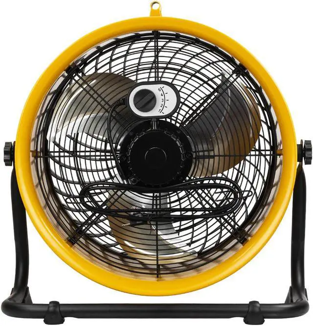 Alt view image 3 of 5 - CATERPILLAR HVD-18AC-YW 18-inch High Velocity Drum Air Circulator Fan, Yellow