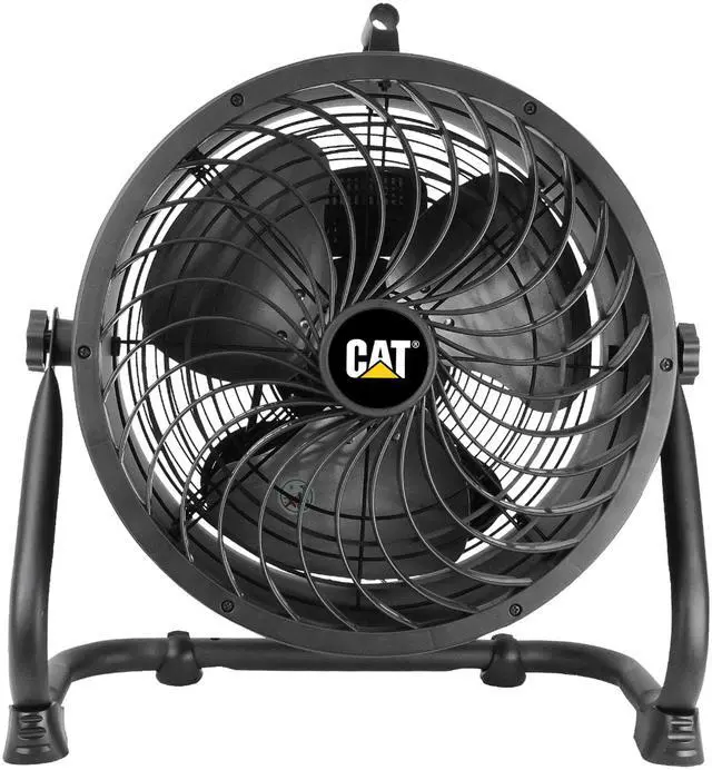 Alt view image 2 of 12 - Caterpillar® fan (CF-HVD-14AC-BK) 14”-Blade High-Velocity Drum Fan Heavy Duty Industrial Grade (Black, 2-in-1): 2,300 CFM, 4-Speed, 360 Degree Adjustable Drum Head