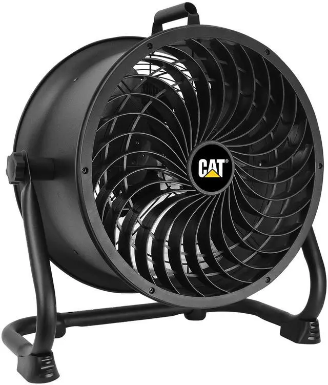Alt view image 6 of 12 - Caterpillar® fan (CF-HVD-14AC-BK) 14”-Blade High-Velocity Drum Fan Heavy Duty Industrial Grade (Black, 2-in-1): 2,300 CFM, 4-Speed, 360 Degree Adjustable Drum Head