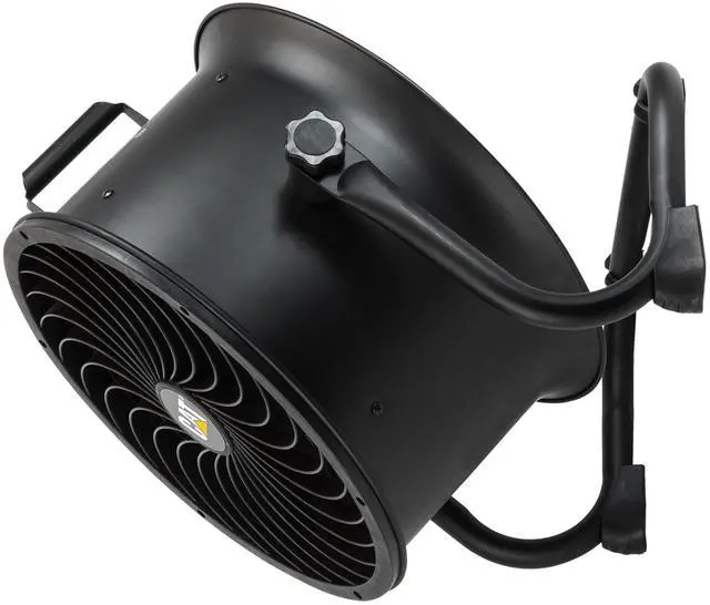 Alt view image 7 of 12 - Caterpillar® fan (CF-HVD-14AC-BK) 14”-Blade High-Velocity Drum Fan Heavy Duty Industrial Grade (Black, 2-in-1): 2,300 CFM, 4-Speed, 360 Degree Adjustable Drum Head