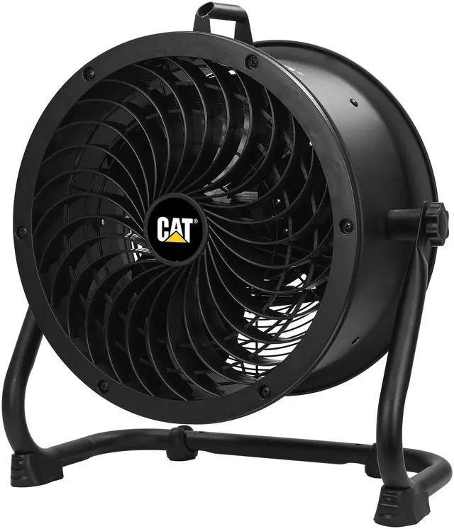 Alt view image 10 of 12 - Caterpillar® fan (CF-HVD-14AC-BK) 14”-Blade High-Velocity Drum Fan Heavy Duty Industrial Grade (Black, 2-in-1): 2,300 CFM, 4-Speed, 360 Degree Adjustable Drum Head