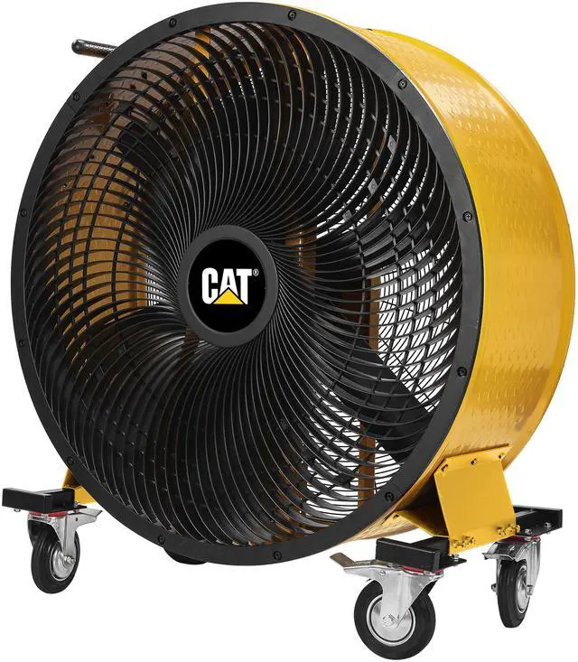 Main image of Caterpillar CF-HVD-42DC-YW 42" Blade Industrial Drum Fan - 25,000 CFM - High-Velocity Air Circulator with DC Motor - Variable Speed Control - Heavy-Duty 6-Blade Design - Yellow