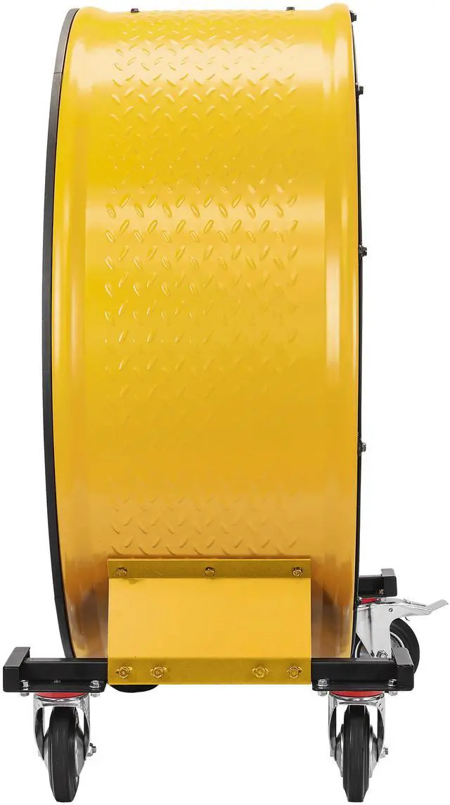 Alt view image 8 of 13 - Caterpillar CF-HVD-42DC-YW 42" Blade Industrial Drum Fan - 25,000 CFM - High-Velocity Air Circulator with DC Motor - Variable Speed Control - Heavy-Duty 6-Blade Design - Yellow