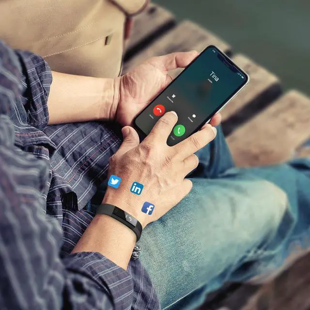 Alt view image 4 of 4 - Letscom ID115 Health and Fitness Tracker & Smartwatch by Letsfit - Black