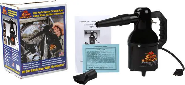 Alt view image 6 of 6 - MetroVac SK-1 Air Force Blaster Sidekick Compact & Portable Motorcycle Dryer Black