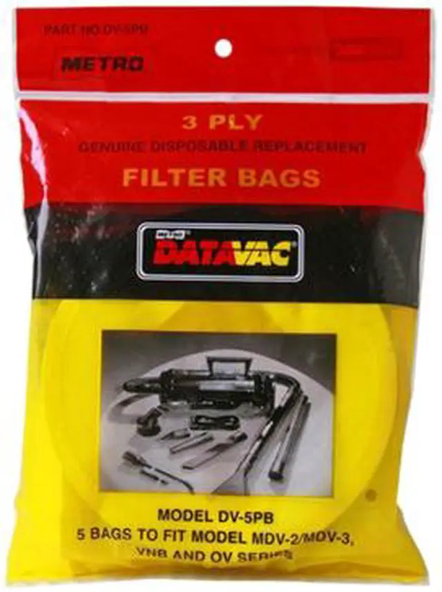 Alt view image 2 of 2 - Metropolitan Vacuum Cleaner DV-5PB Package of 5 Disposable Bags