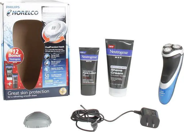 Alt view image 6 of 6 - Philips Norelco Series 4000 AT810/41HP PowerTouch with Aquatec electric razor with bonus Neutrogena Men Sensitive Skin Shave Cream 5.1 oz, Neutrogena Men Triple Protect Face Lotion 1.7 oz with sunscre