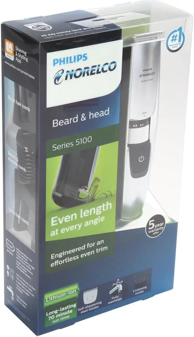 Alt view image 9 of 9 - Philips Norelco Beard & Head  trimmer Series 5100, BT5210/42