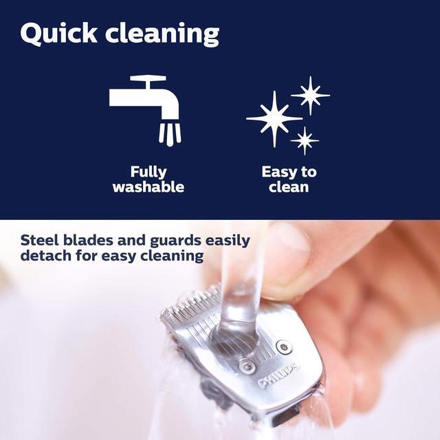 Alt view image 7 of 19 - Philips Norelco Multi Groomer All-in-One Trimmer Series 3000-13 Piece Mens Grooming Kit for Beard, Face, Nose, Ear Hair TriMG3750/60