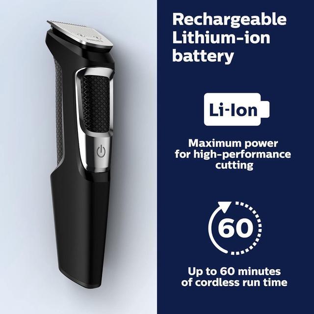 Alt view image 6 of 19 - Philips Norelco Multi Groomer All-in-One Trimmer Series 3000-13 Piece Mens Grooming Kit for Beard, Face, Nose, Ear Hair TriMG3750/60