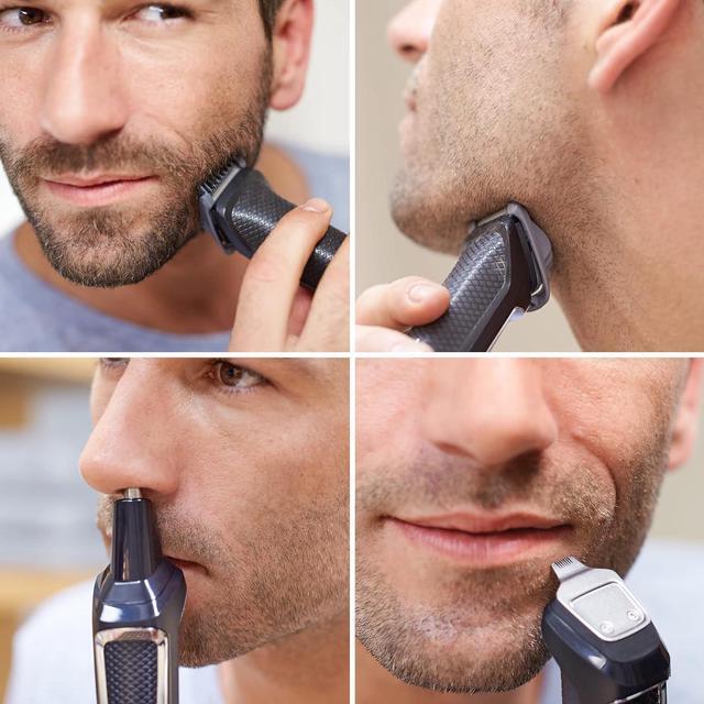 Alt view image 12 of 19 - Philips Norelco Multi Groomer All-in-One Trimmer Series 3000-13 Piece Mens Grooming Kit for Beard, Face, Nose, Ear Hair TriMG3750/60