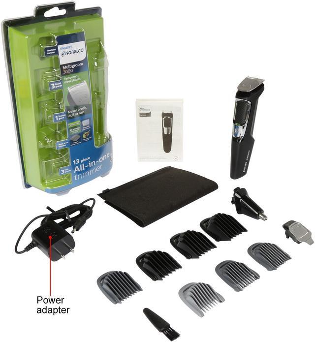 Alt view image 20 of 19 - Philips Norelco Multi Groomer All-in-One Trimmer Series 3000-13 Piece Mens Grooming Kit for Beard, Face, Nose, Ear Hair TriMG3750/60