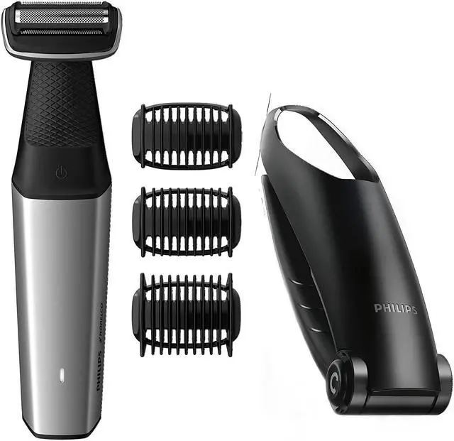 Main image of Philips Norelco Bodygroom Series 5000 Showerproof Body Trimmer for Men with Back Attachment, BG5025/40