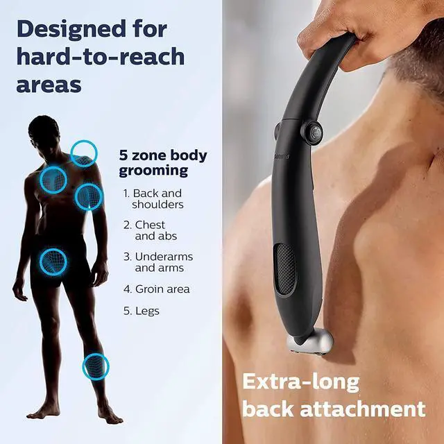 Alt view image 11 of 14 - Philips Norelco Bodygroom Series 5000 Showerproof Body Trimmer for Men with Back Attachment, BG5025/40