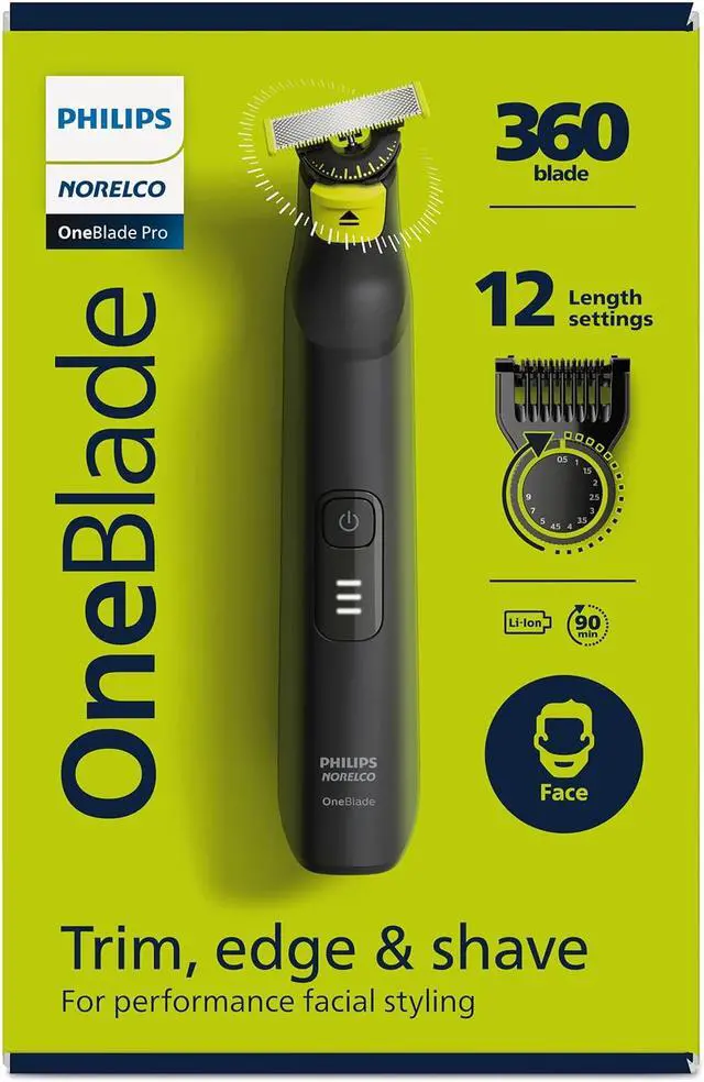 Alt view image 3 of 13 - Philips Norelco OneBlade 360 Pro Hybrid Electric Trimmer QP6531/70