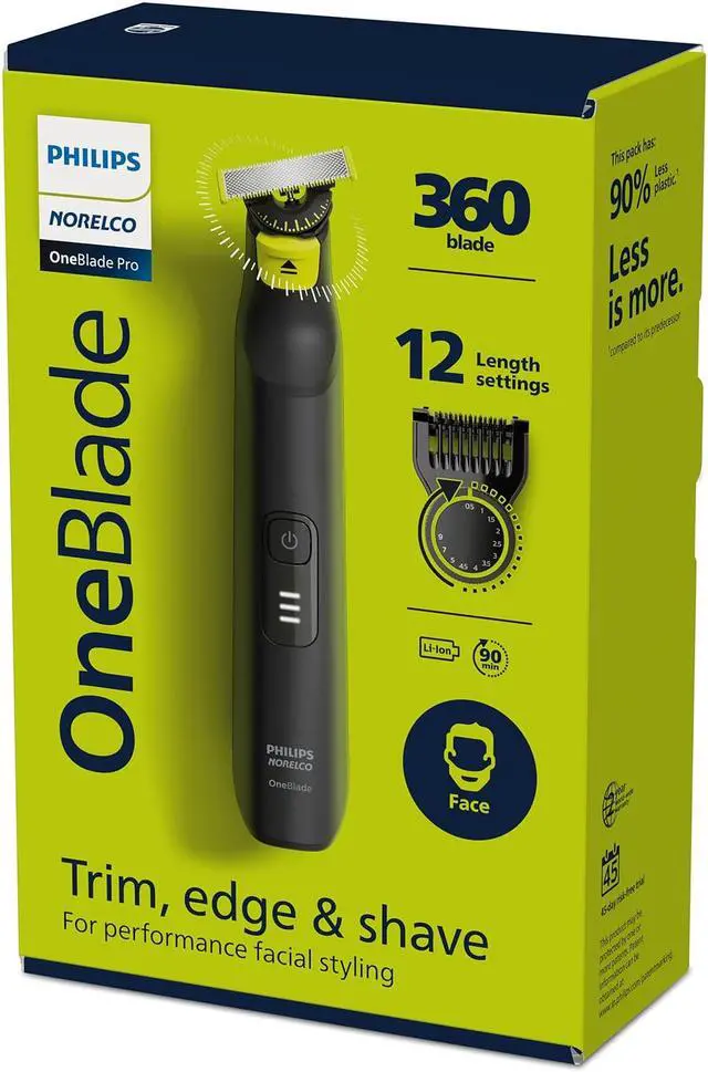 Alt view image 5 of 13 - Philips Norelco OneBlade 360 Pro Hybrid Electric Trimmer QP6531/70