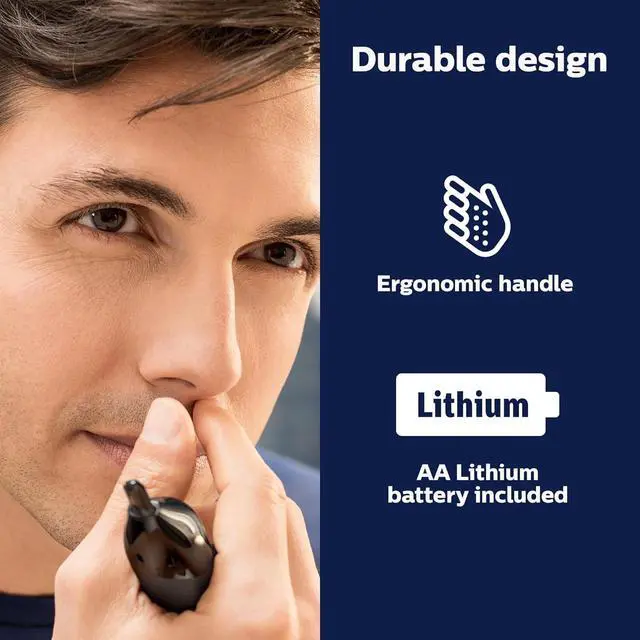 Alt view image 5 of 10 - Philips Norelco Nose Trimmer 5000 for Nose, Ears, Eyebrows Trimming Kit, NT5600/62