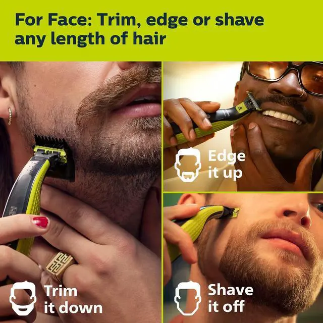 Alt view image 2 of 7 - Philips Norelco OneBlade 360 Blades, Genuine Replacement Blades for OneBlade Electric Shaver and Trimmer, Durable Stainless Steel, Trim, Edge and Shave, 3 Pack, QP430/80