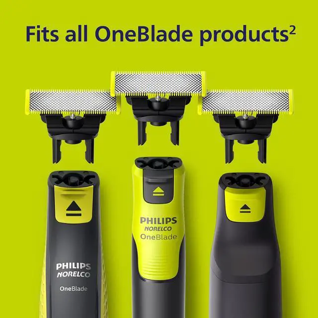 Alt view image 7 of 7 - Philips Norelco OneBlade 360 Blades, Genuine Replacement Blades for OneBlade Electric Shaver and Trimmer, Durable Stainless Steel, Trim, Edge and Shave, 3 Pack, QP430/80