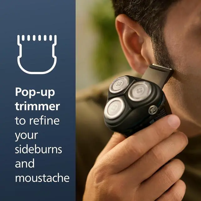 Alt view image 9 of 12 - Philips Norelco Shaver 3600, Rechargeable Wet & Dry electric shaver with Pop-Up Trimmer and Storage Pouch