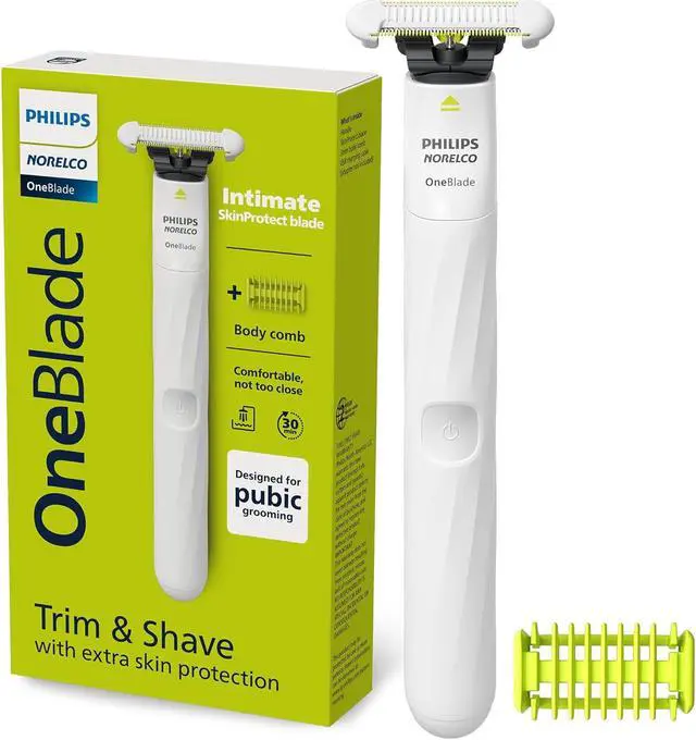 Main image of Philips Norelco OneBlade Unisex Intimate Pubic & Personal Body Groomer & Trimmer for Women & Men, QP1924/70