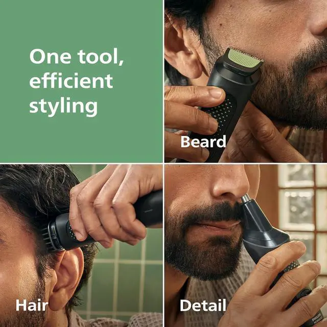 Alt view image 2 of 7 - Philips Norelco All-in-One 3000 Series 13 in 1 Trimmer, Beard Styler & Men's Hair Clipper, 9 Length Settings & Self-sharpening Skin-friendly Blades, MG3919/50