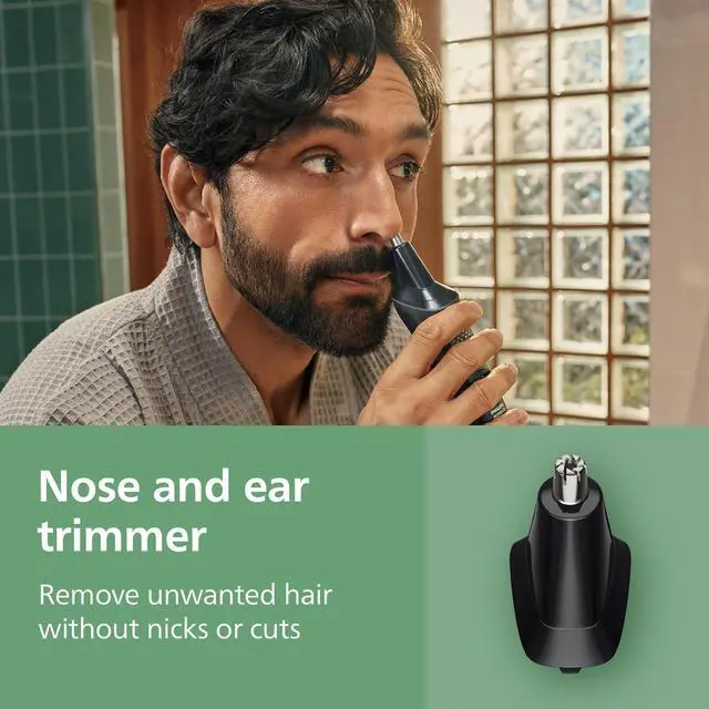 Alt view image 4 of 7 - Philips Norelco All-in-One 3000 Series 13 in 1 Trimmer, Beard Styler & Men's Hair Clipper, 9 Length Settings & Self-sharpening Skin-friendly Blades, MG3919/50