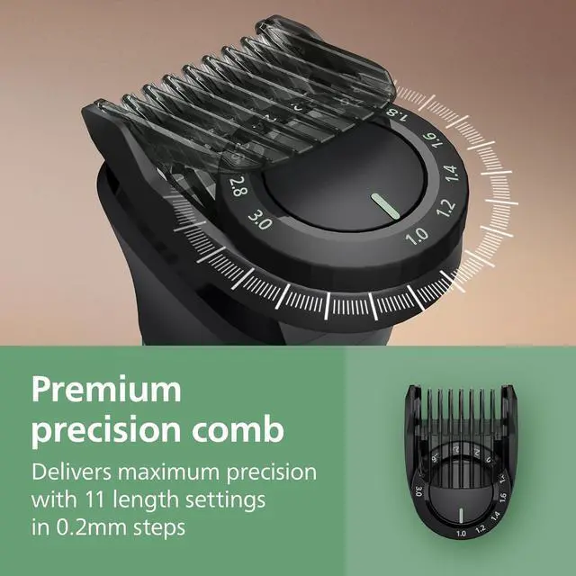 Alt view image 5 of 8 - Philips Norelco All-in-One 9000 Series 23-Piece Trimmer - Electric Shaver and Clipper for Face, Beard, Head & Body, Self-sharpening Full Metal Blades, 29 Length Settings (0.5-16 mm), MG9575/49
