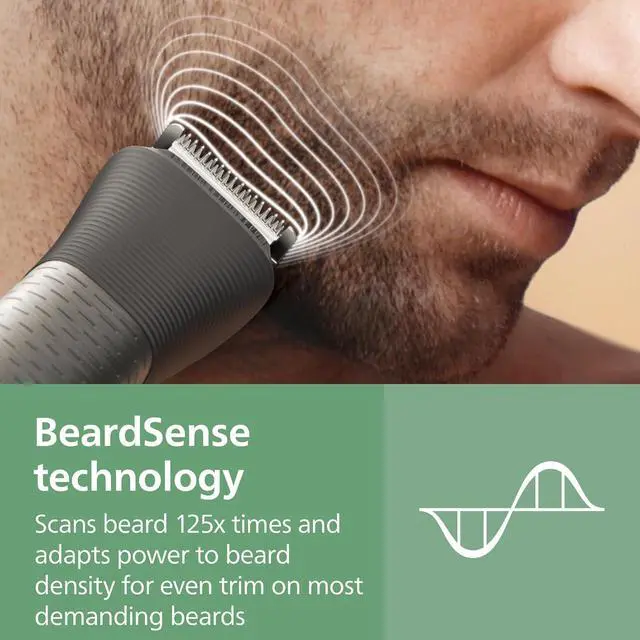 Alt view image 6 of 8 - Philips Norelco All-in-One 9000 Series 23-Piece Trimmer - Electric Shaver and Clipper for Face, Beard, Head & Body, Self-sharpening Full Metal Blades, 29 Length Settings (0.5-16 mm), MG9575/49