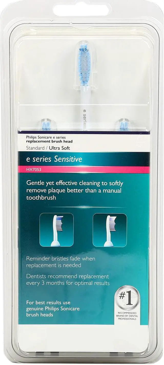 Alt view image 2 of 2 - Philips Sonicare HX7053/64 Eseries Standard Sensitive Replacement Brush Heads, 3pk