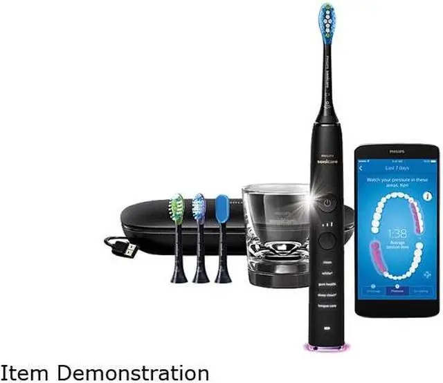 Alt view image 7 of 15 - Philips Sonicare HX9924/11 DiamondClean Smart -  9500 Series - Sonic Electric Toothbrush with Bluetooth and App - Black