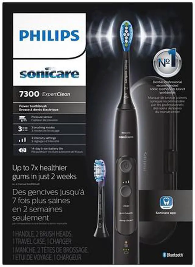 Alt view image 6 of 10 - Philips Sonicare ExpertClean 7300 Rechargeable Toothbrush, Black, (HX9610/17)
